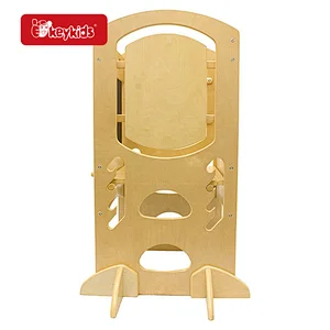 4 in 1 Kids Kitchen Bathroom Counter Helper Stool with Adjustable Height & Safety Rail W08G391